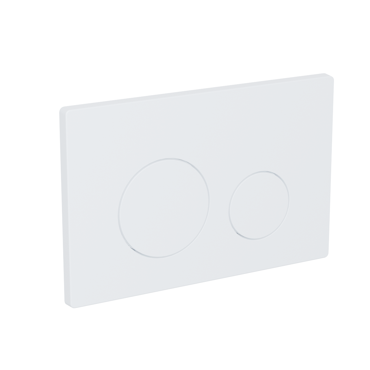 Baridi Matt White Toilet Flush Plate with Dual Flush - DH407