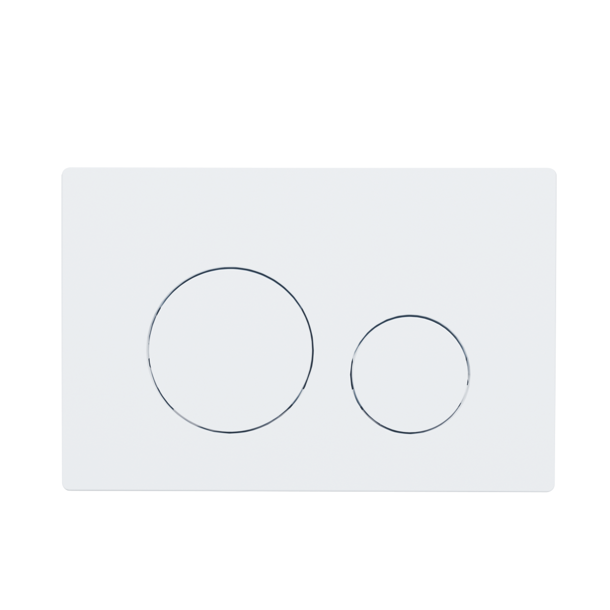 Baridi Matt White Toilet Flush Plate with Dual Flush - DH407