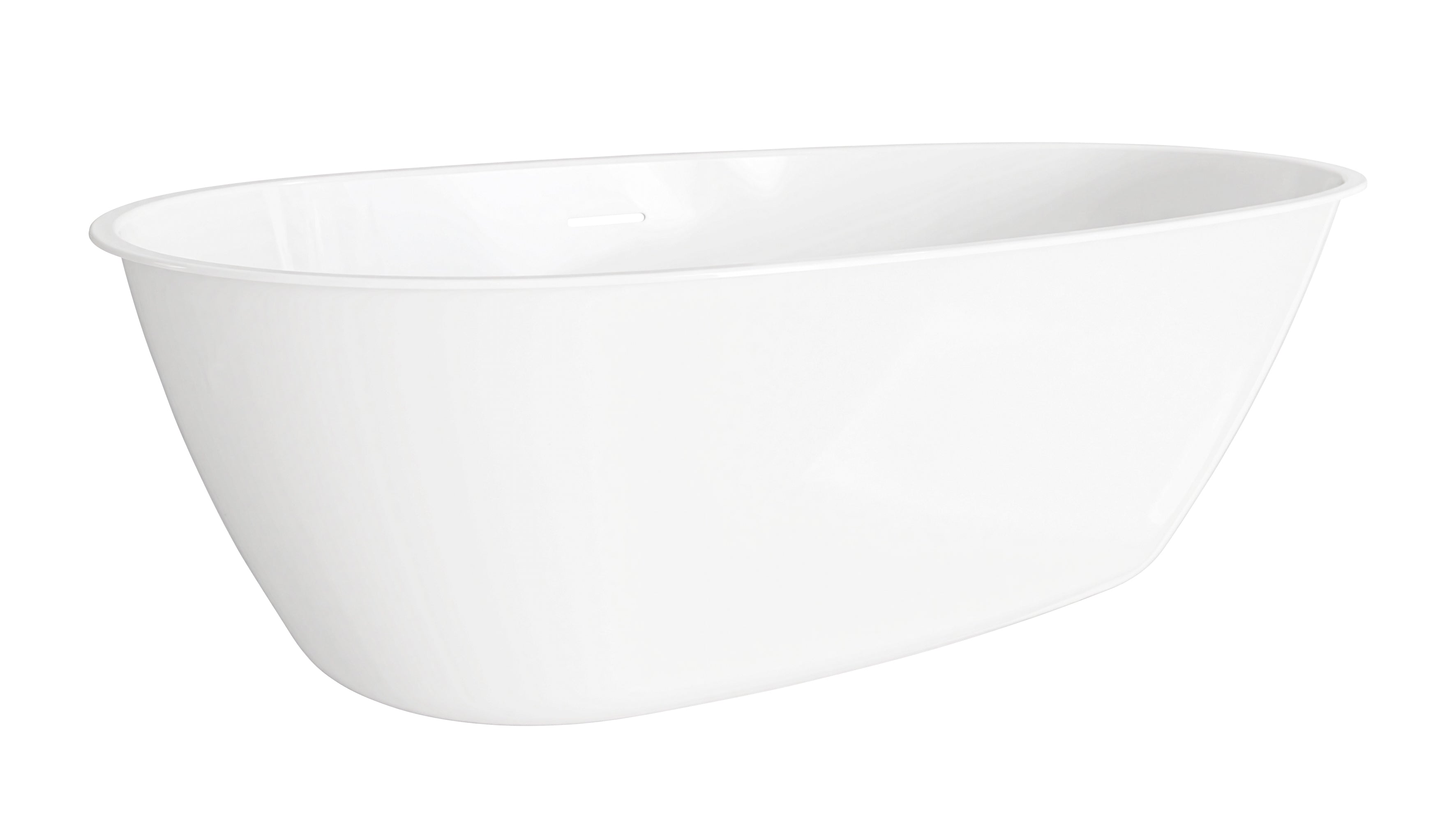 Baridi Double-Ended Slim Rim Bath with Overflow System 140cm, Gloss White - DH415