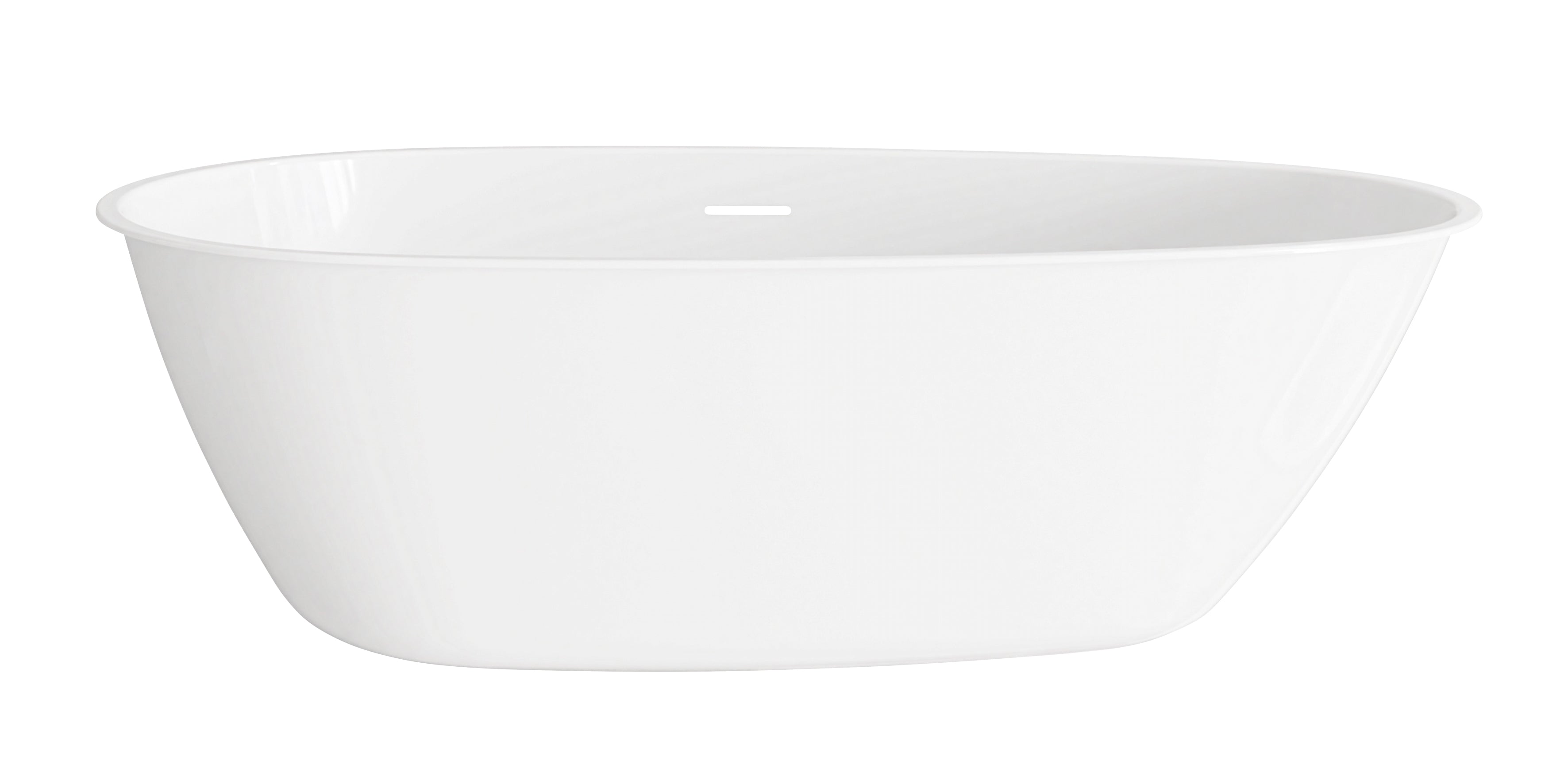 Baridi Double-Ended Slim Rim Bath with Overflow System 140cm, Gloss White - DH415