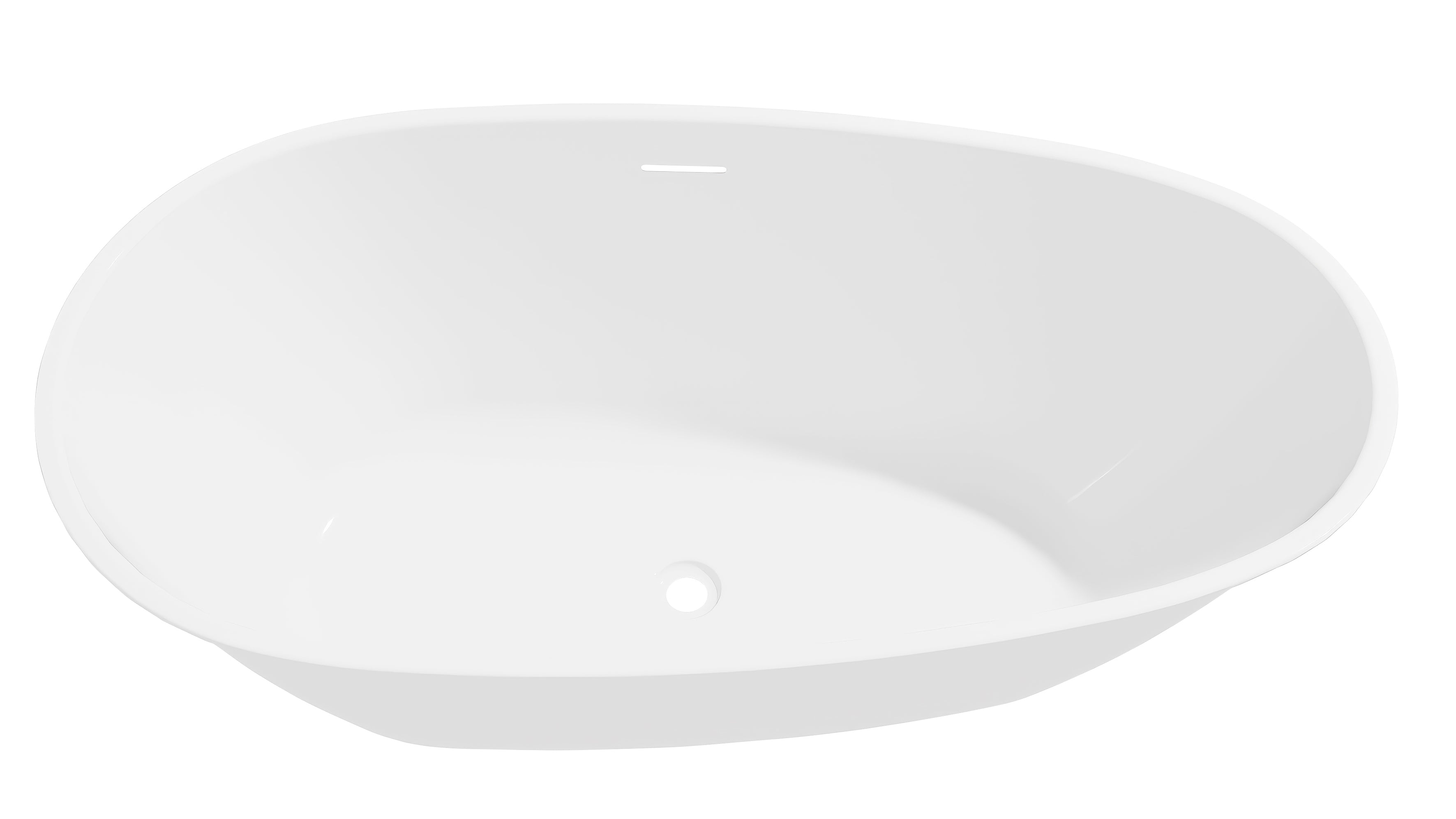 Baridi Double-Ended Slim Rim Bath with Overflow System 150cm, Gloss White - DH416