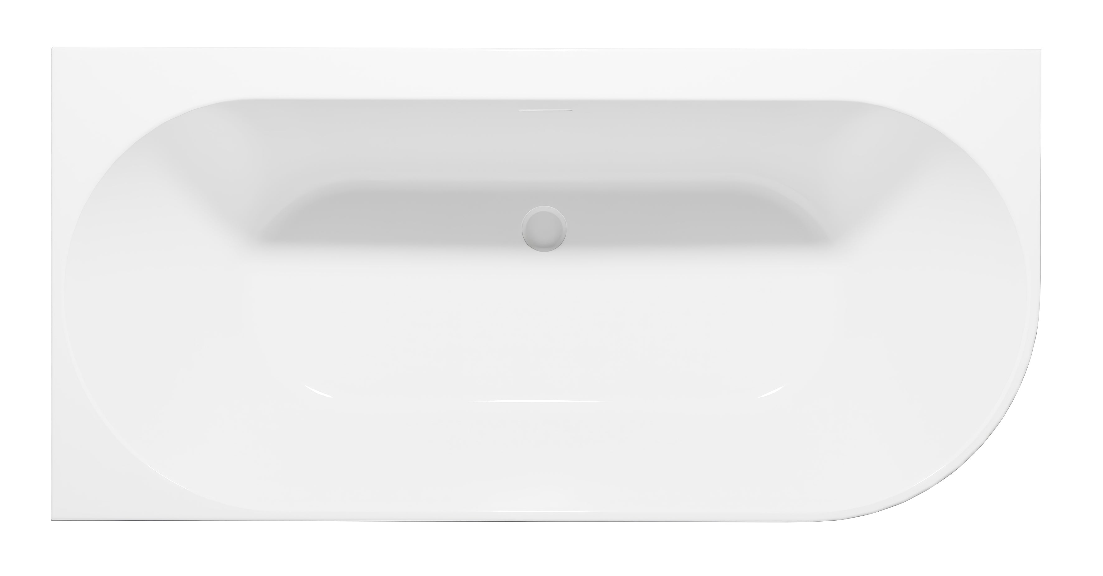 Baridi Left-Hand Corner Slim Rim Bath with Overflow System 170cm, Gloss White - DH425