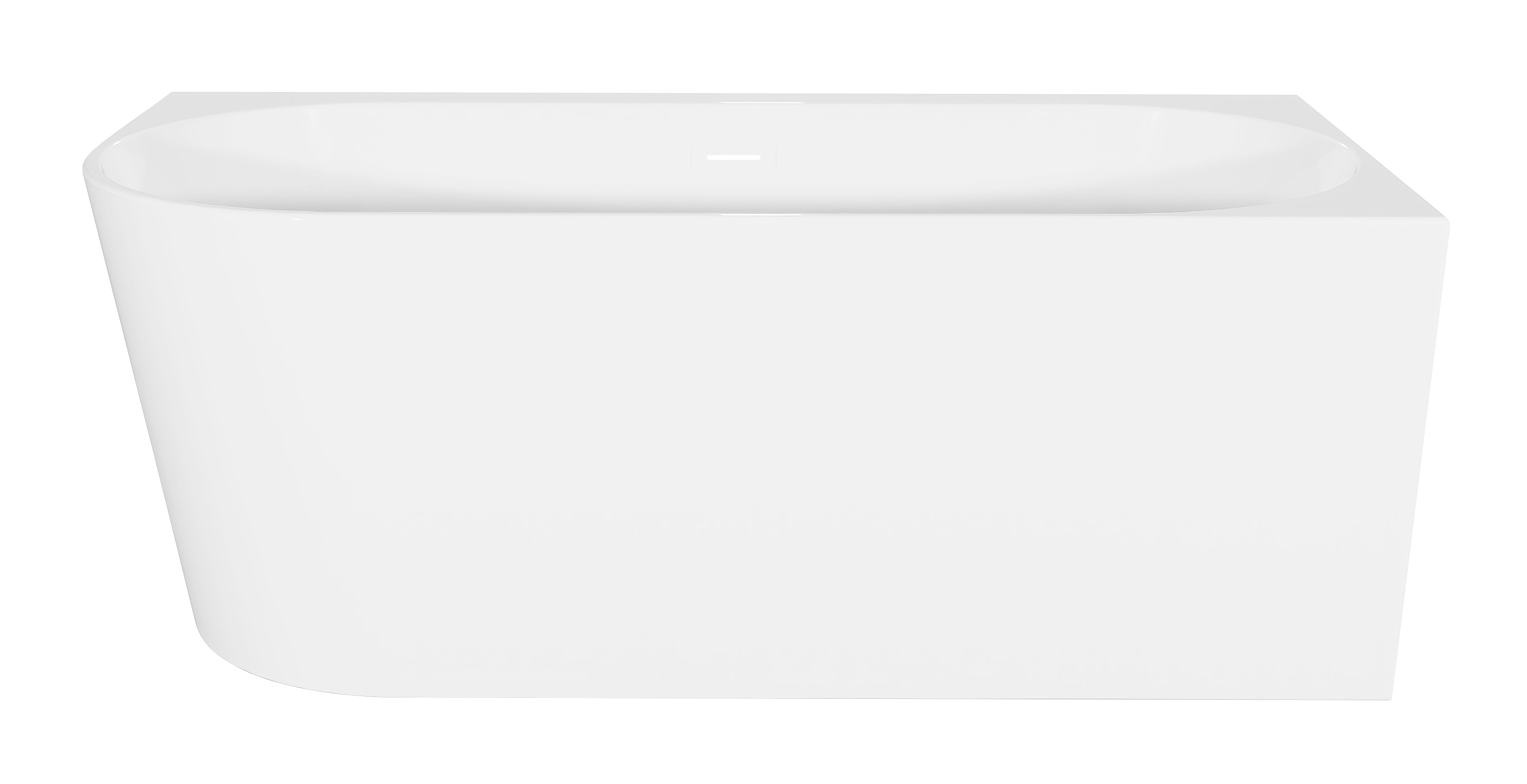 Baridi Right-Hand Corner Slim Rim Bath with Overflow System 170cm, Gloss White - DH428