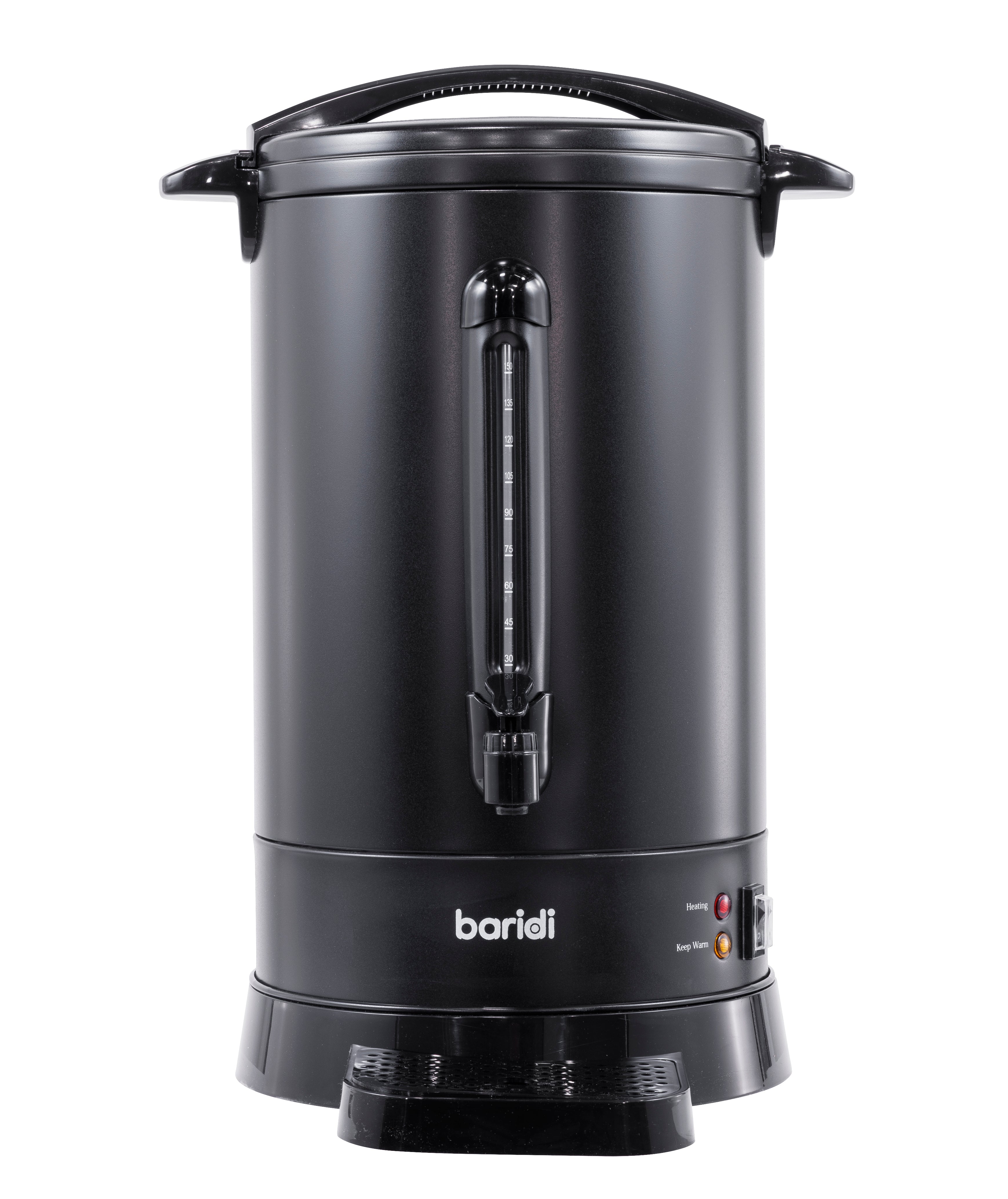 Baridi 20L Hot Water Boiler/Tea Urn with Drip Tray, Keep Warm Function and Water Gauge, Black - DH431