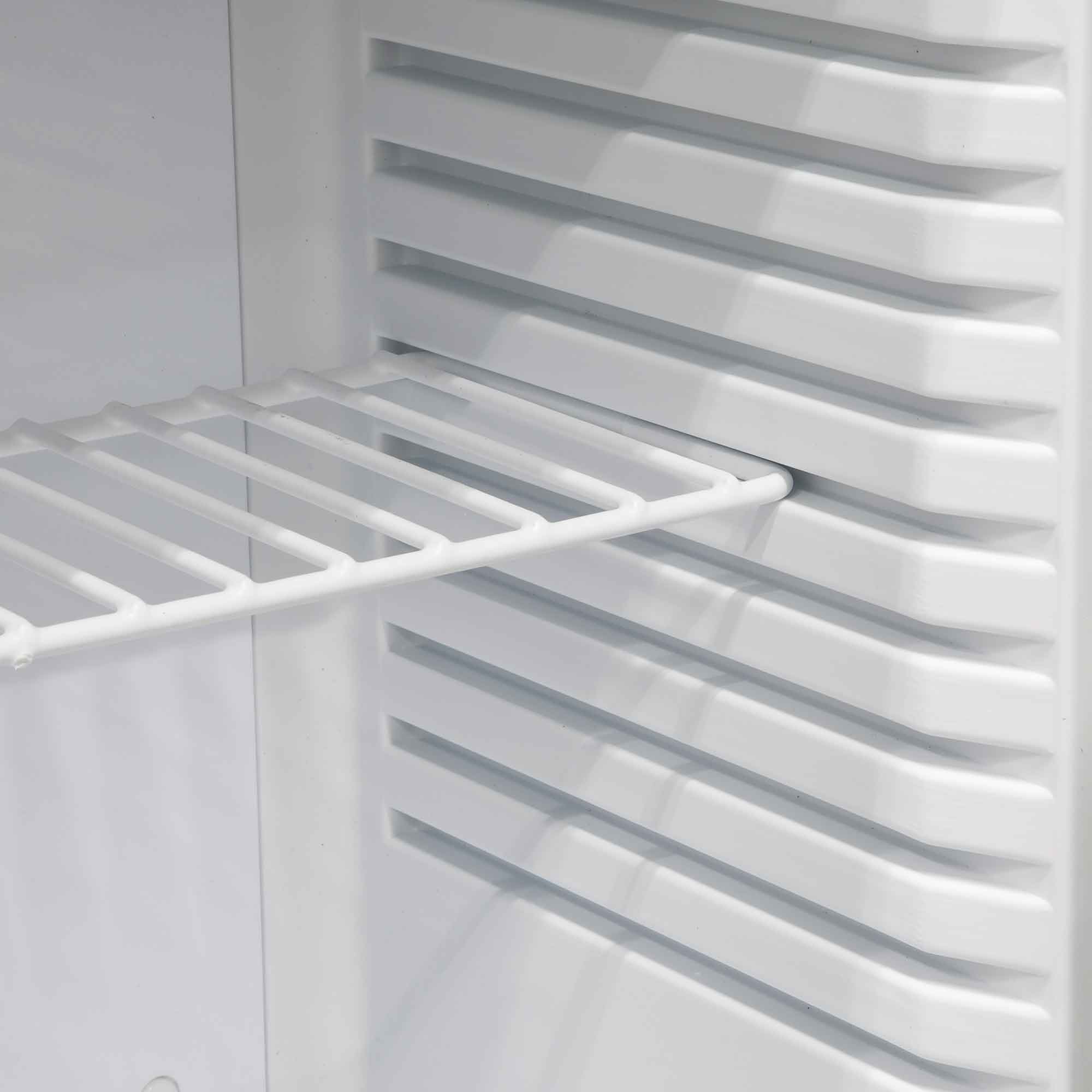 Baridi DH57 Drinks Fridge Action shot - adjusting - shelf - slots