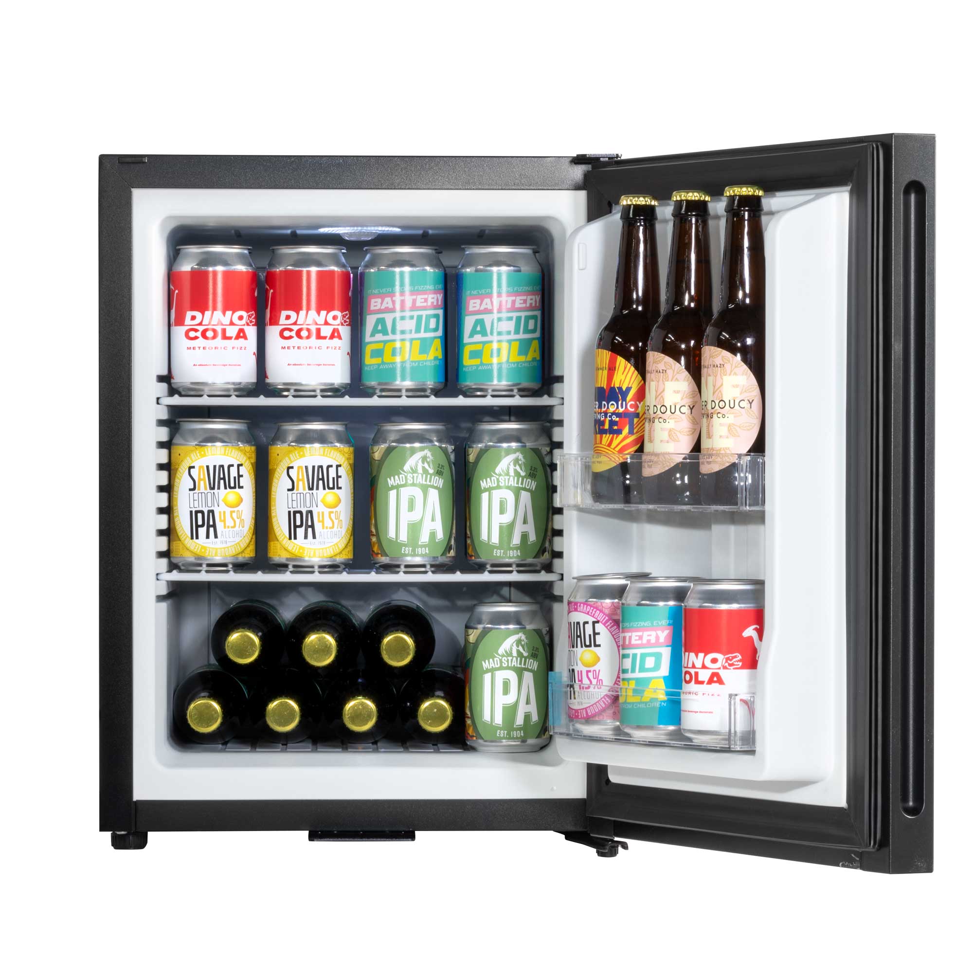 Baridi DH58 Drinks Fridge Open - full