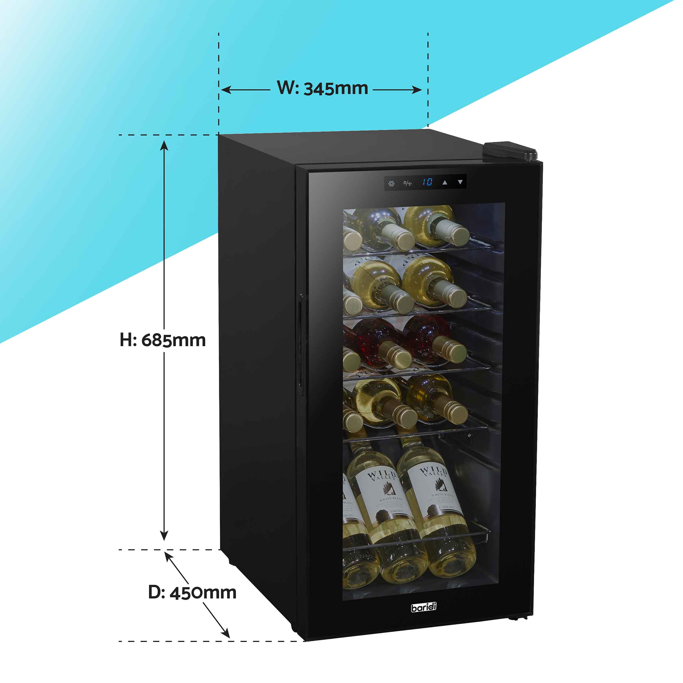 Baridi DH5 Wine Fridges 15 - bottle - wine - fridge - cooler - 2