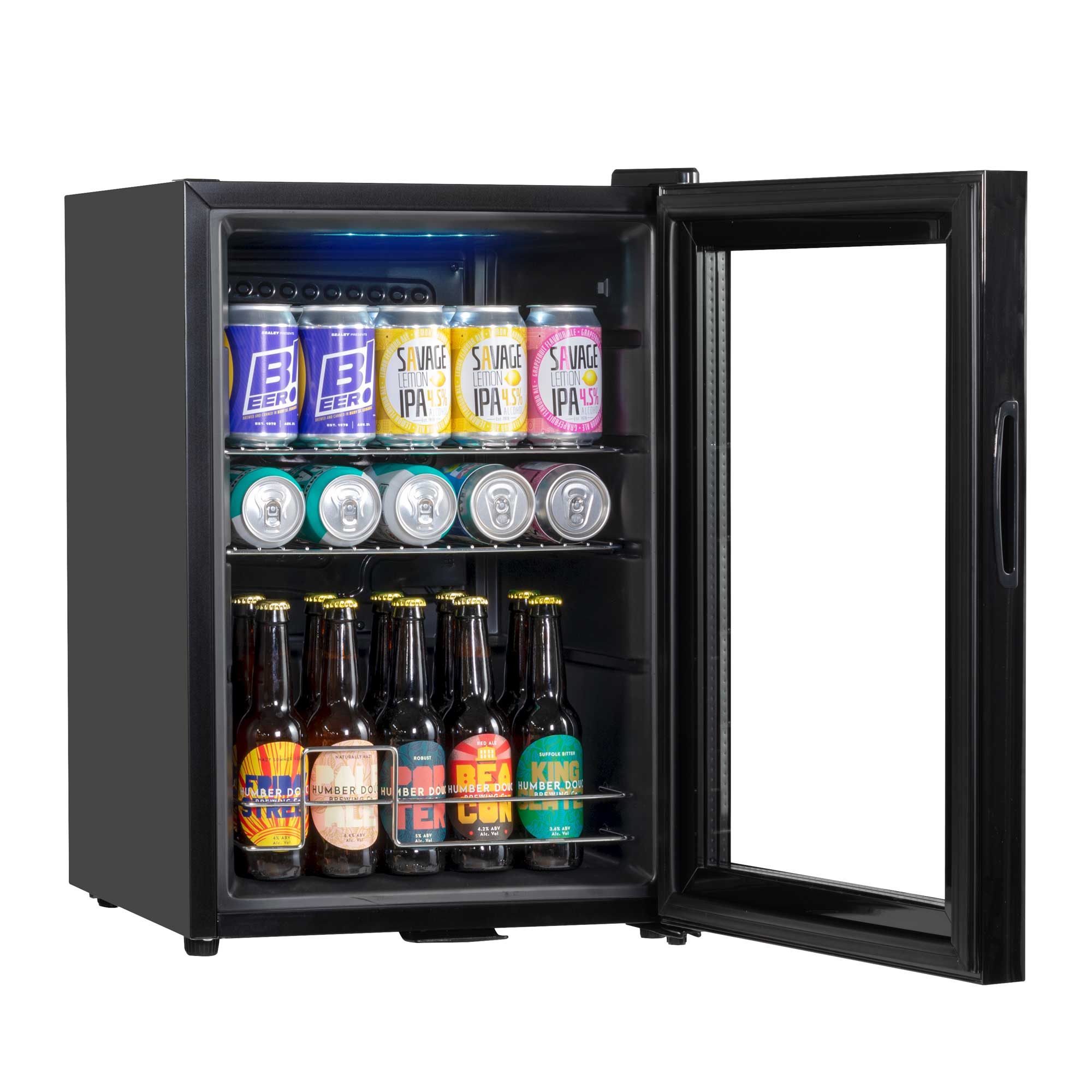 Baridi DH62 Drinks Fridge Open - full