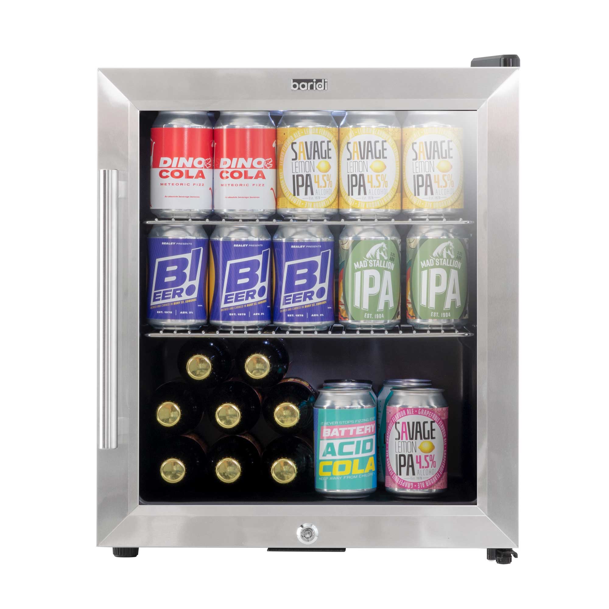 Baridi DH75 Drinks Fridge Straight on