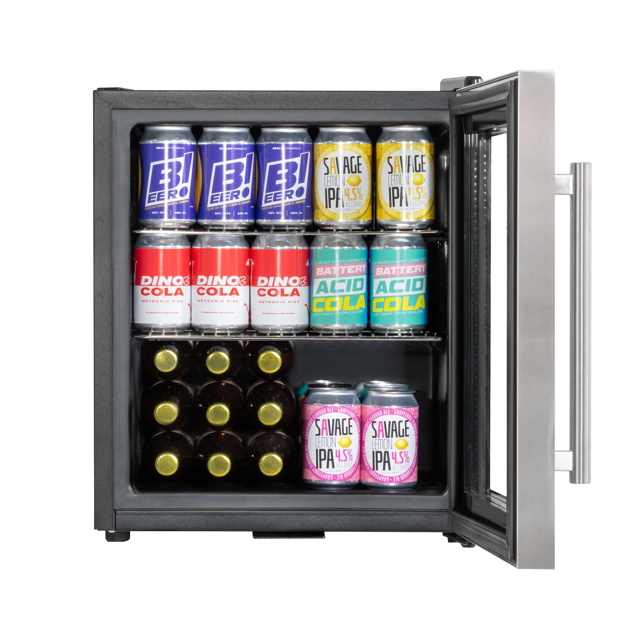 Baridi DH75 Drinks Fridge Straight on - open - full