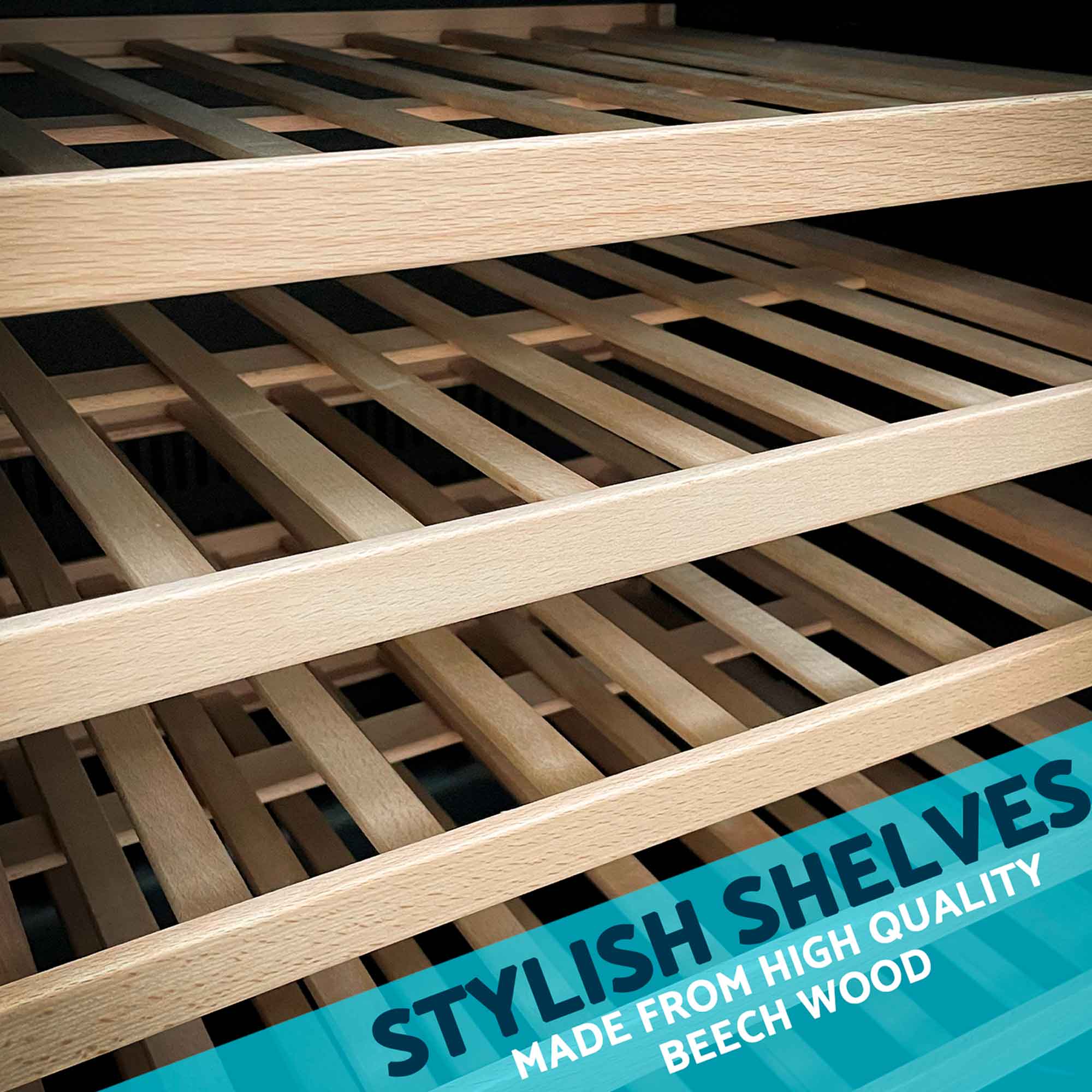 Baridi DH78 Wine Fridges Action shot - wooden - shelves - story