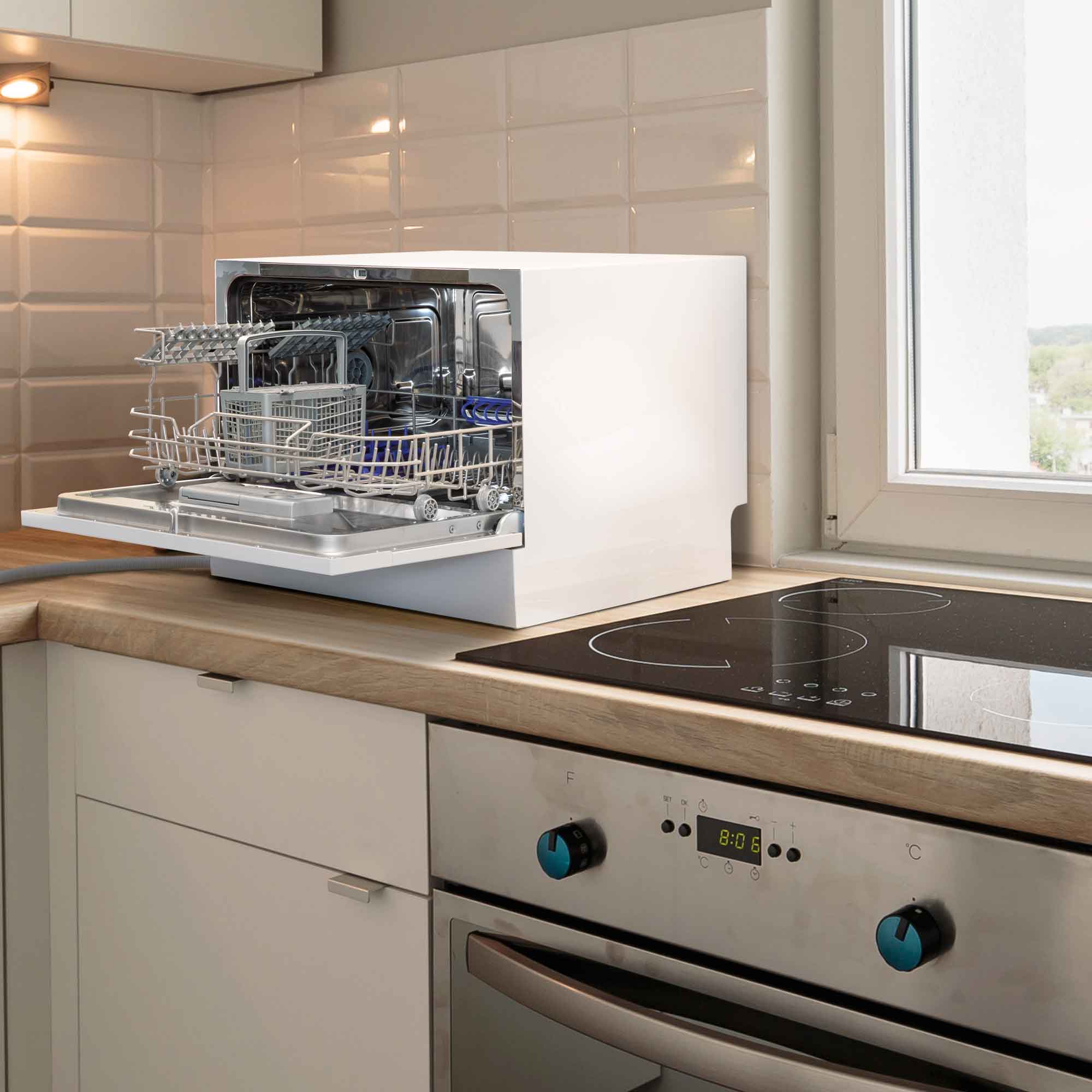 Baridi DH83 Tabletop Dishwasher Action shot - in kitchen