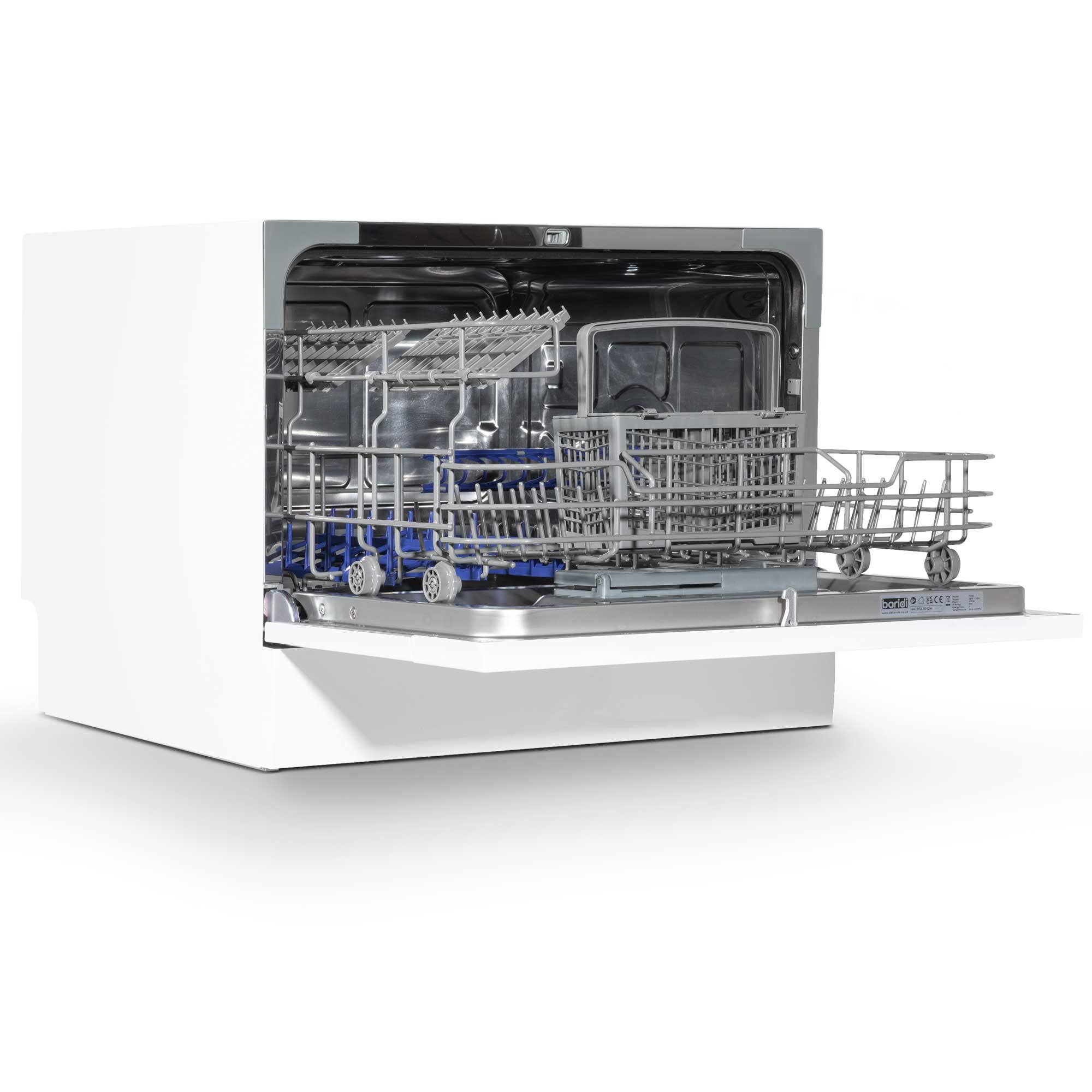 Baridi DH83 Tabletop Dishwasher Open - empty - 2nd perspective - 2023