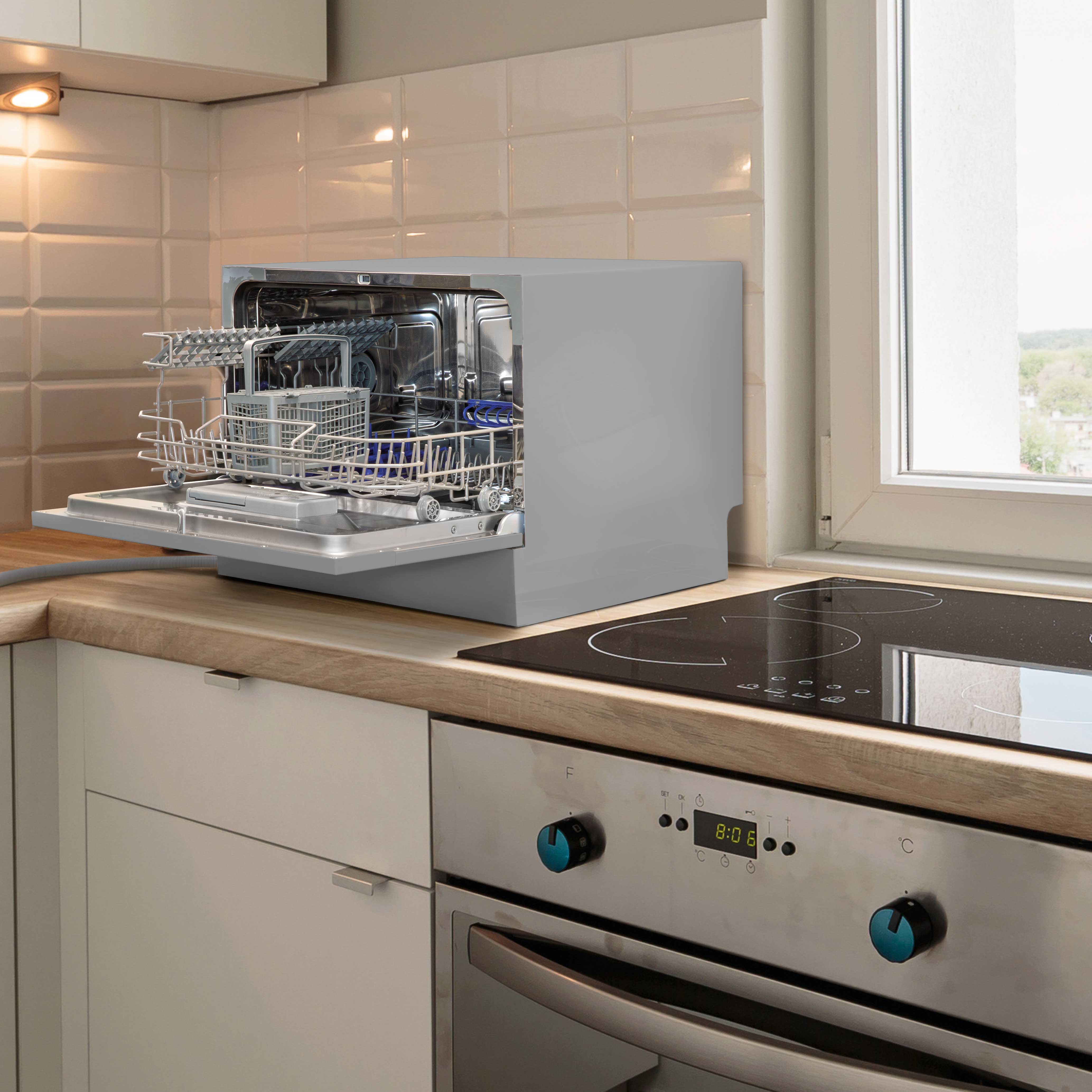 Baridi DH84 Tabletop Dishwasher Action shot - in kitchen