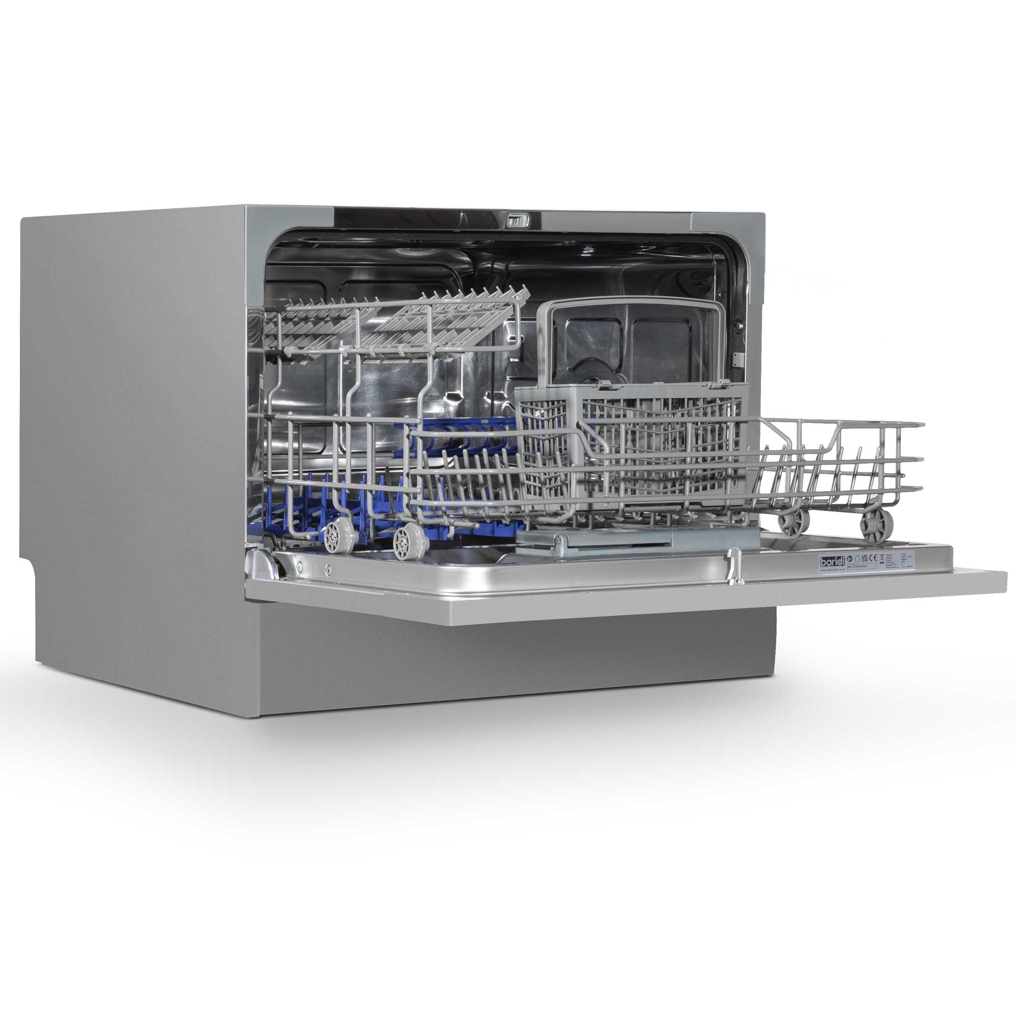 Baridi DH84 Tabletop Dishwasher Open - empty - 2nd perspective - 2023