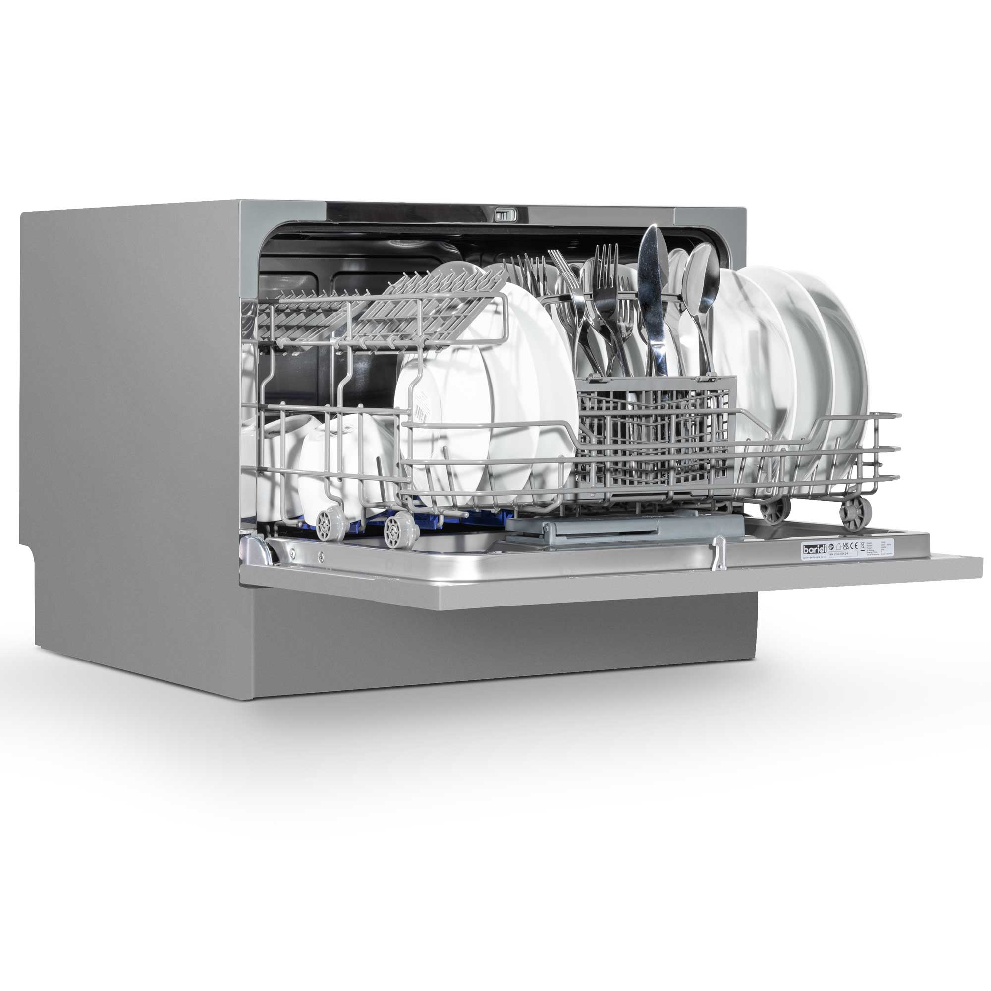 Baridi DH84 Tabletop Dishwasher Open - full - 2nd perspective - 2023