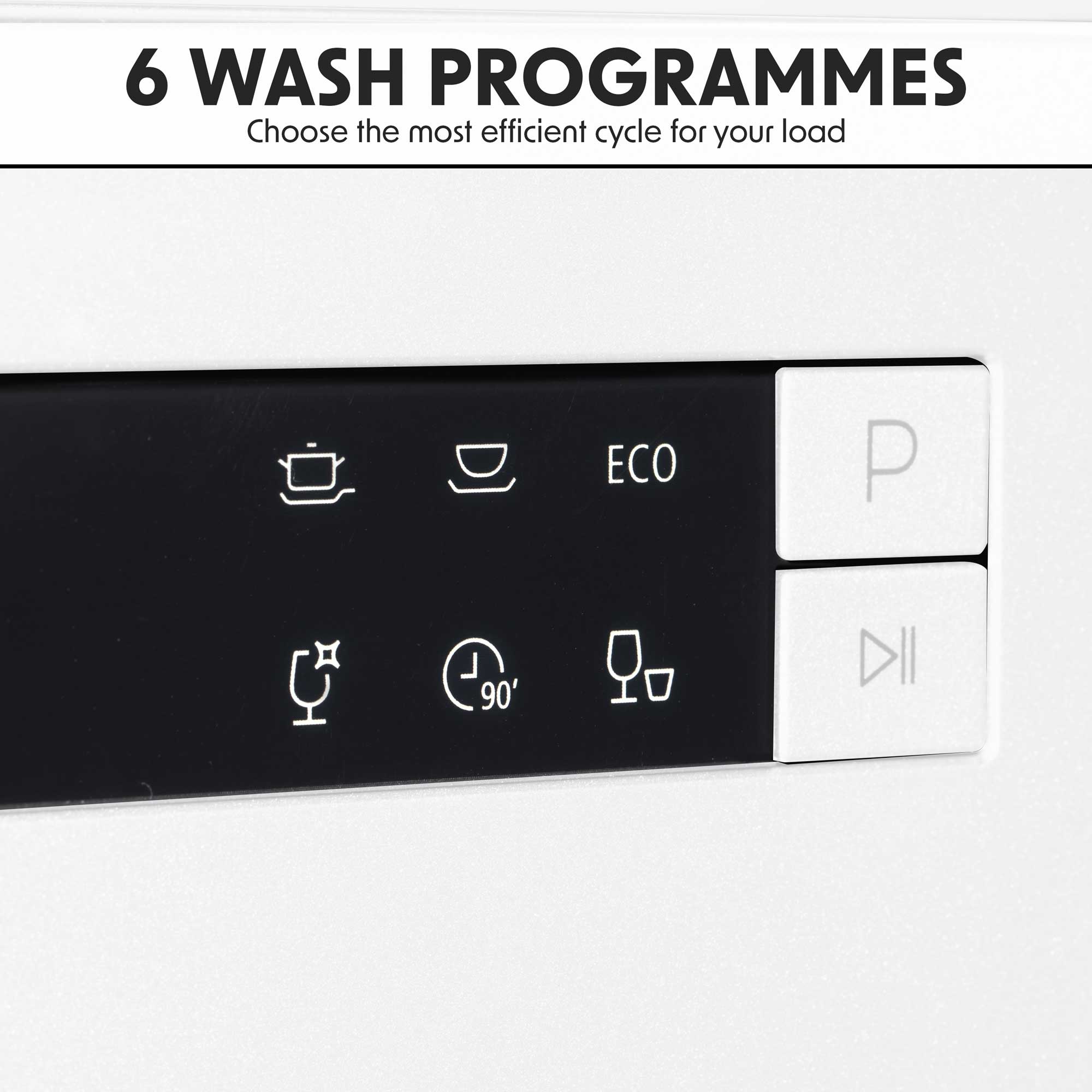 Baridi DH86 Tabletop Dishwasher 6 - wash - cycles