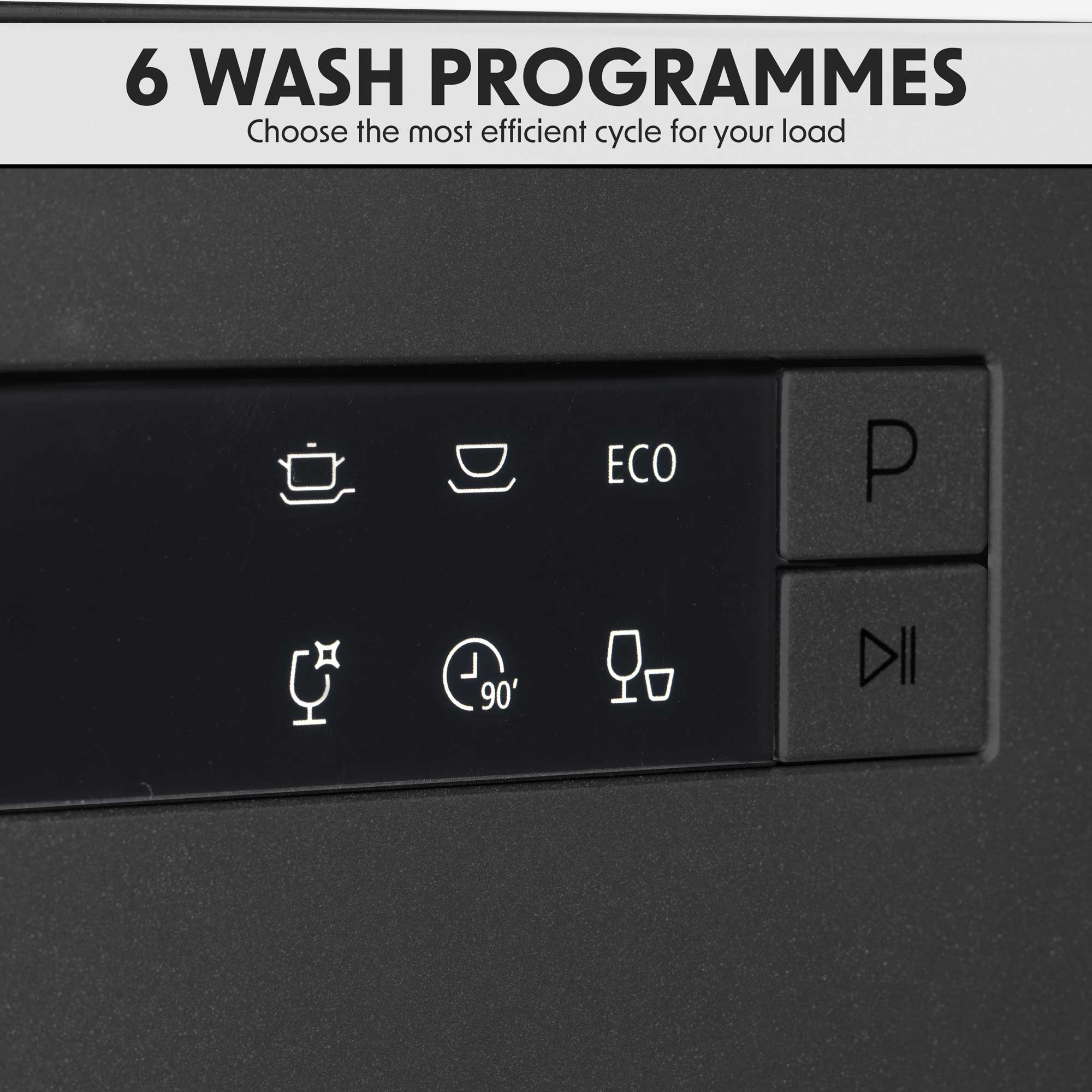 Baridi DH88 Tabletop Dishwasher 6 - wash - cycles