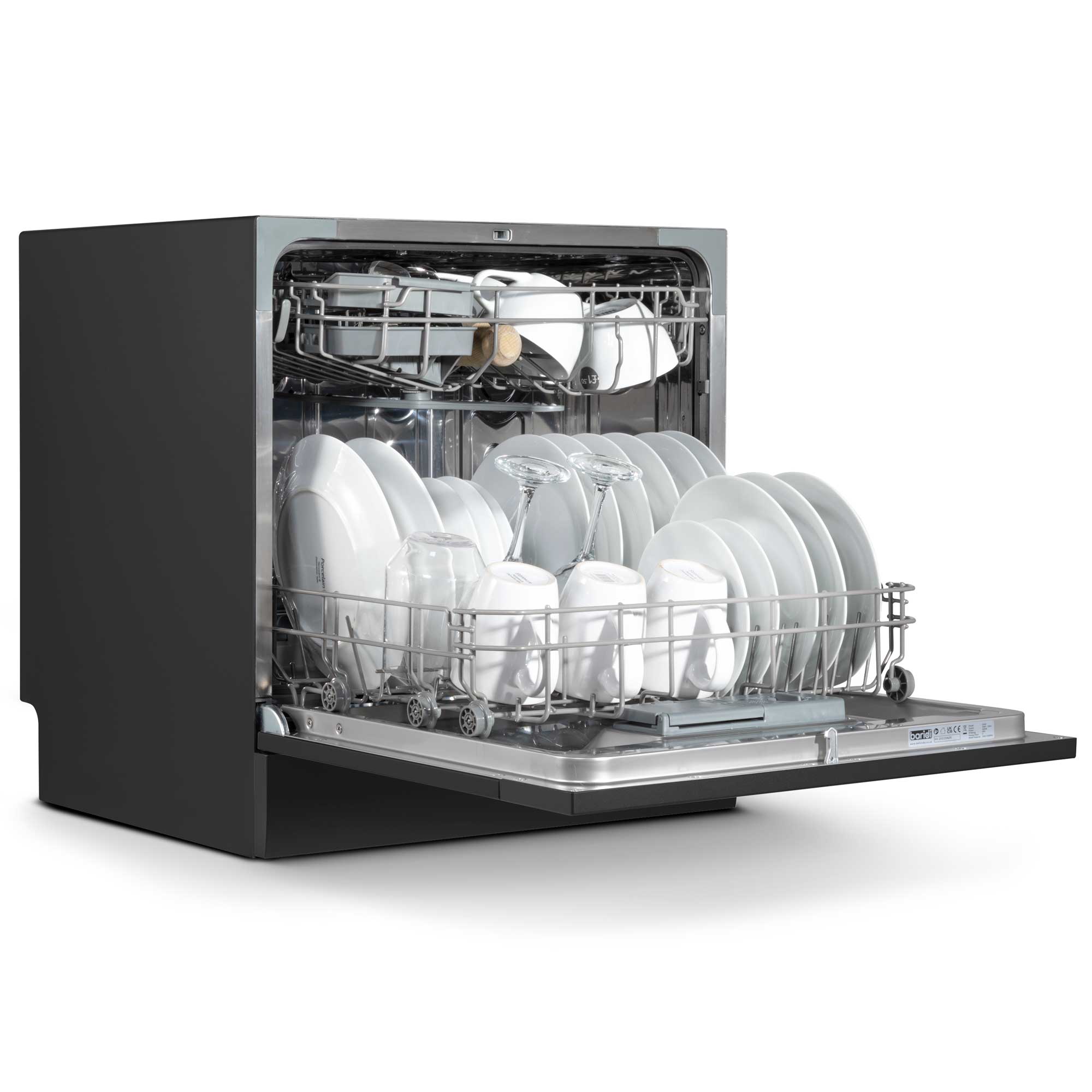 Baridi DH88 Tabletop Dishwasher Open - full