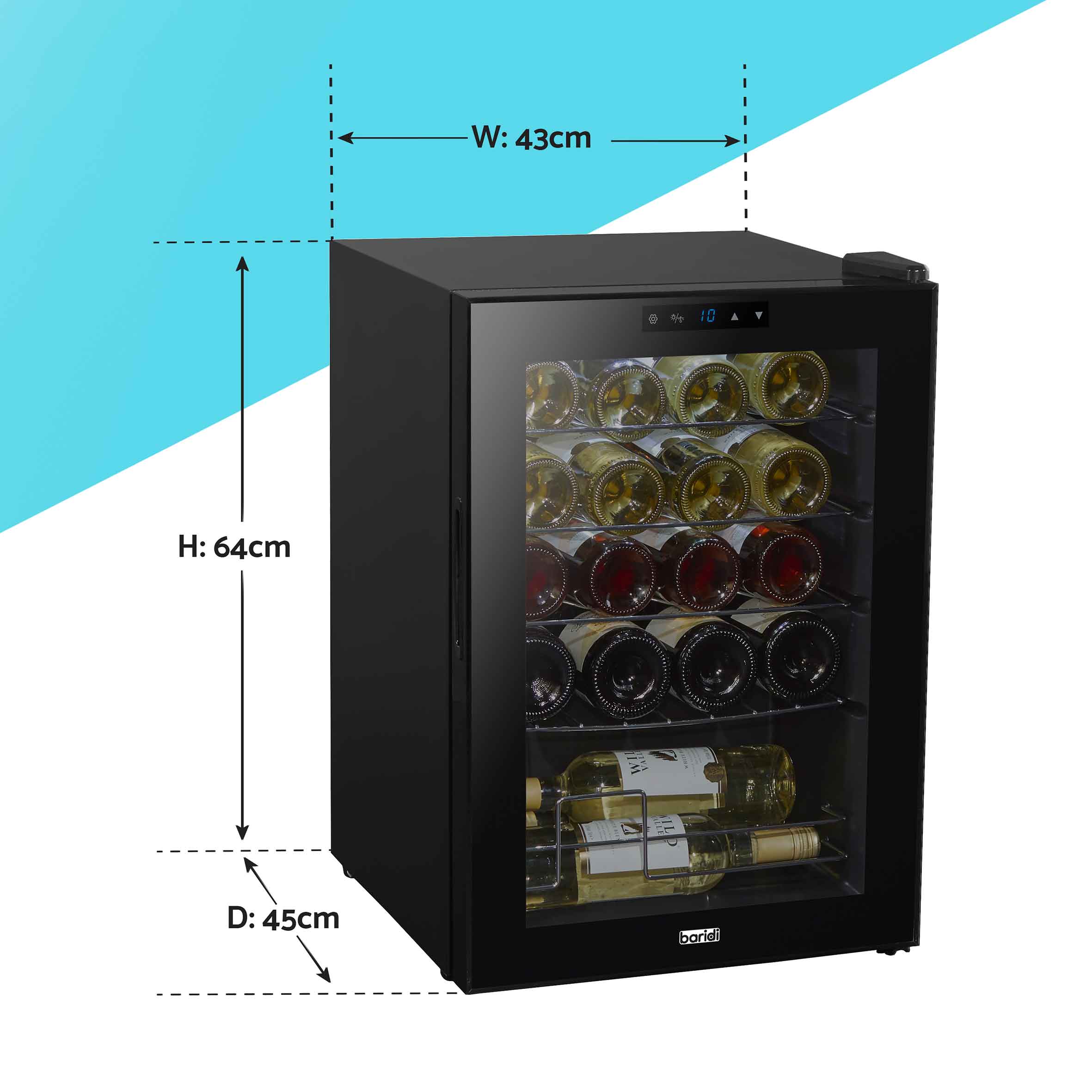 Baridi DH8 Wine Fridges 20 - bottle - wine - fridge - cooler - 20
