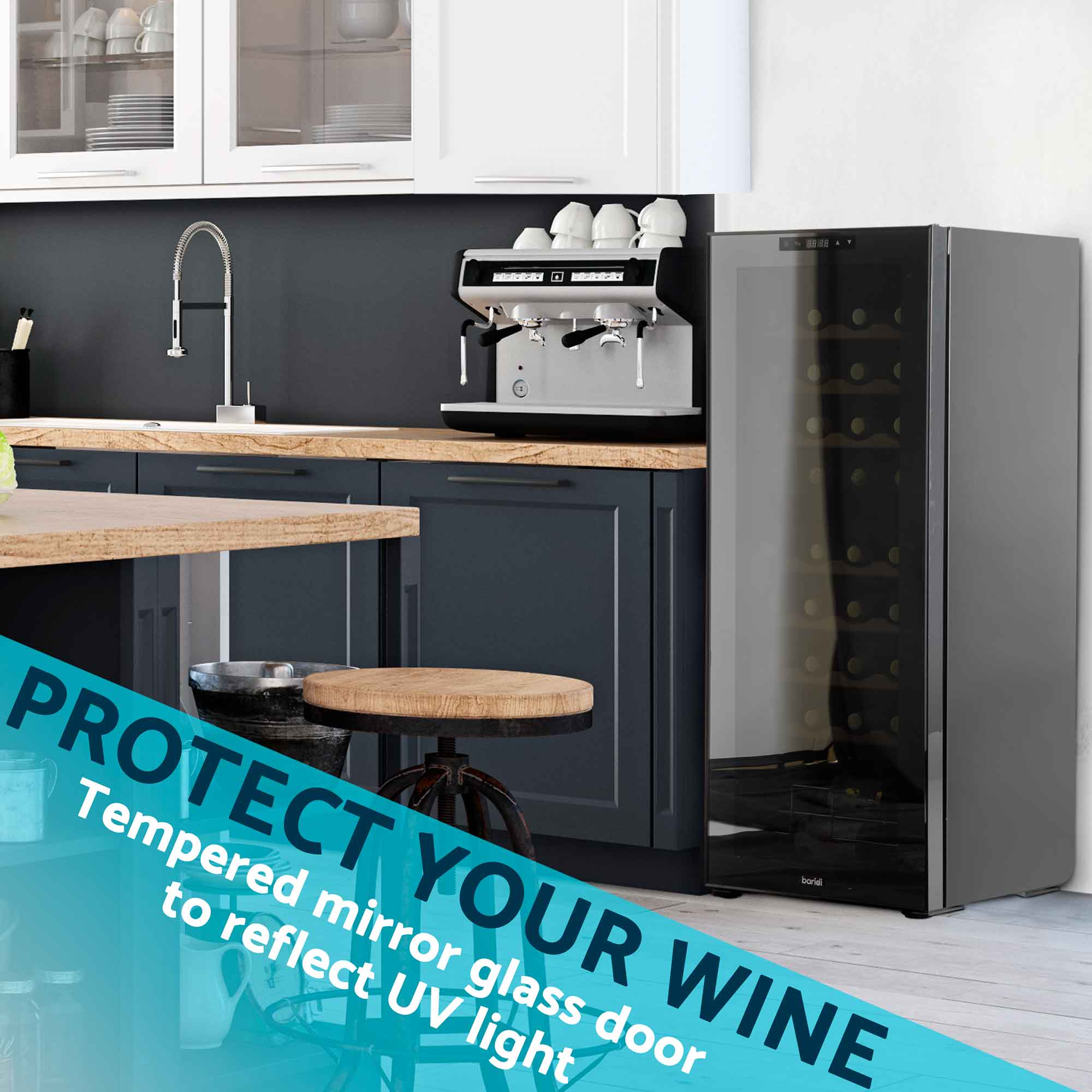 Baridi DH91 Wine Fridges Action shot - protect - your - wine