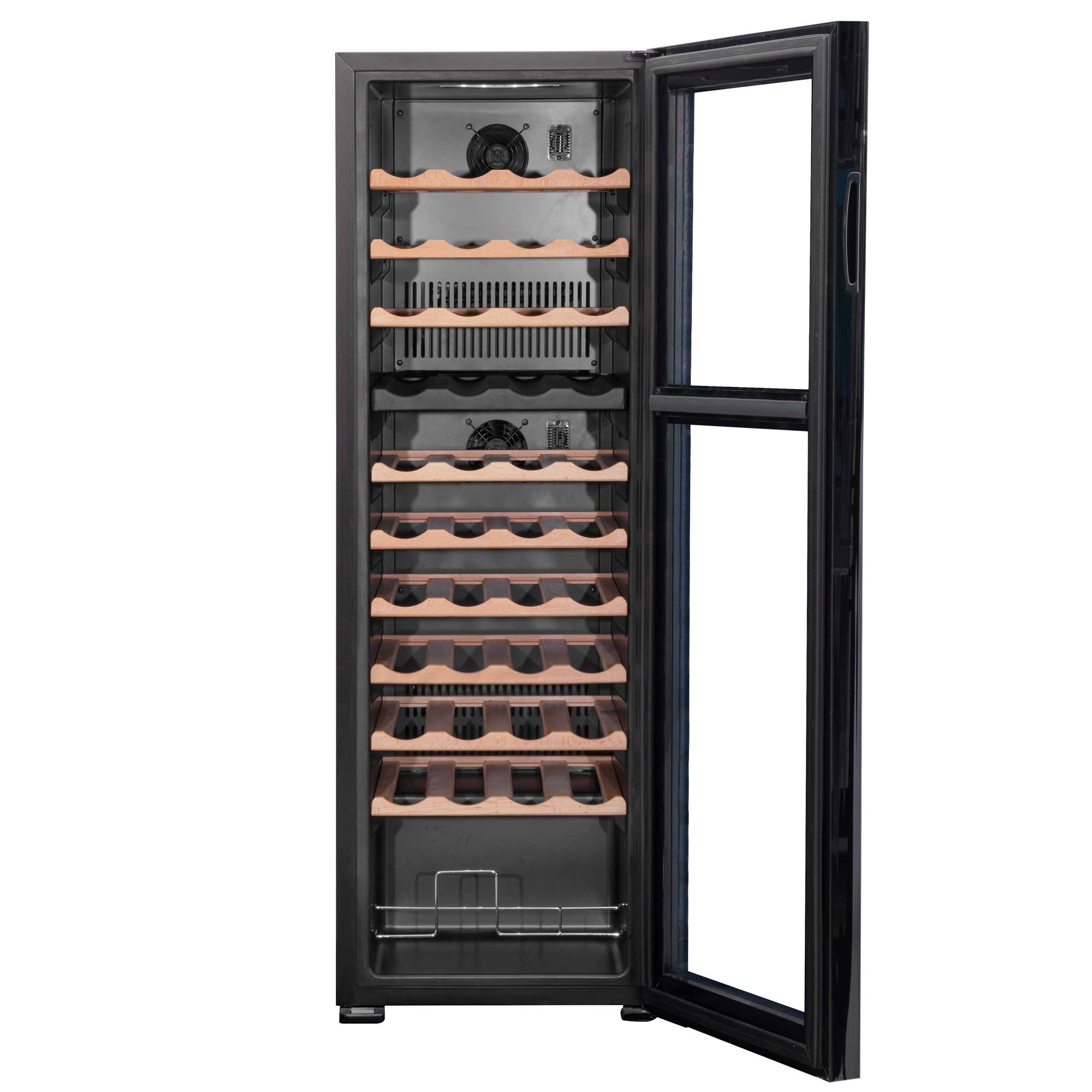 Baridi DH92 Wine Fridges Straight on - open - empty