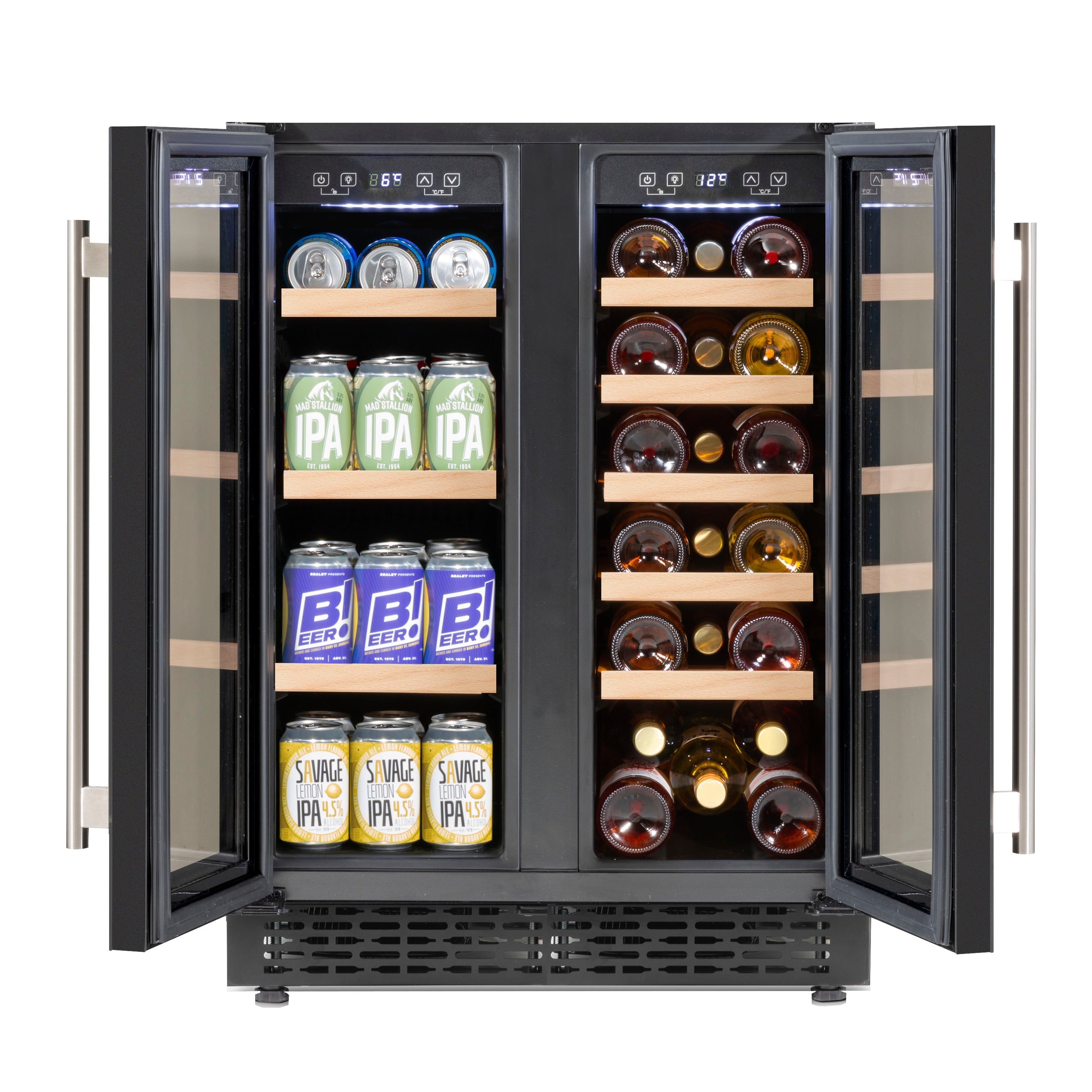 Baridi DH96 Wine Fridges Straight on - open - full