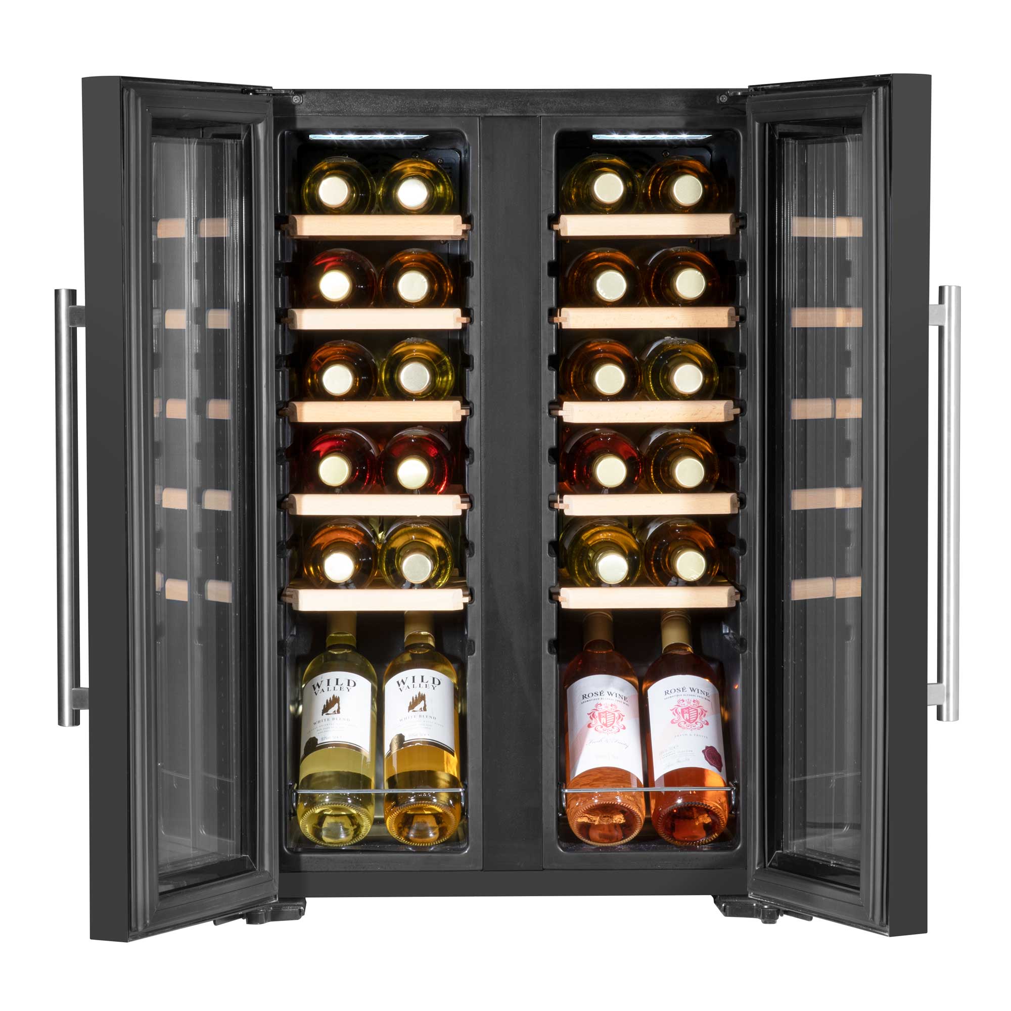 Baridi DH97 Wine Fridges Straight on - open - full